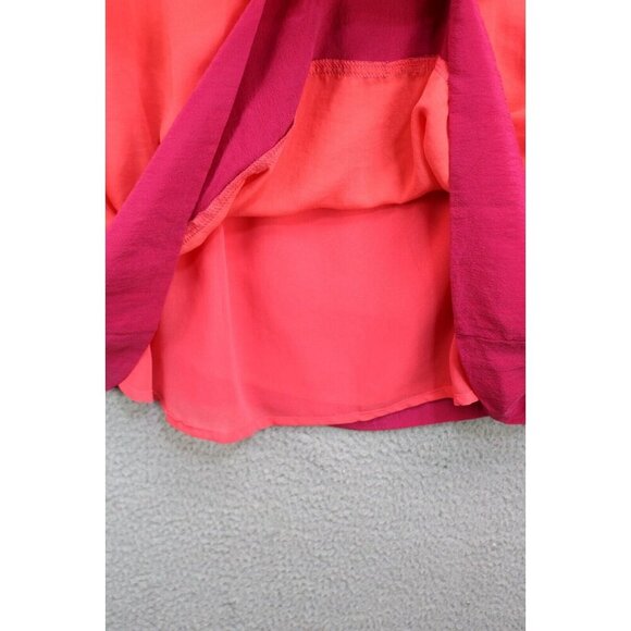 Skies are Blue Chiffon 100% Silk Lining Sleeveless Dress-Size Large - Picture 3 of 11